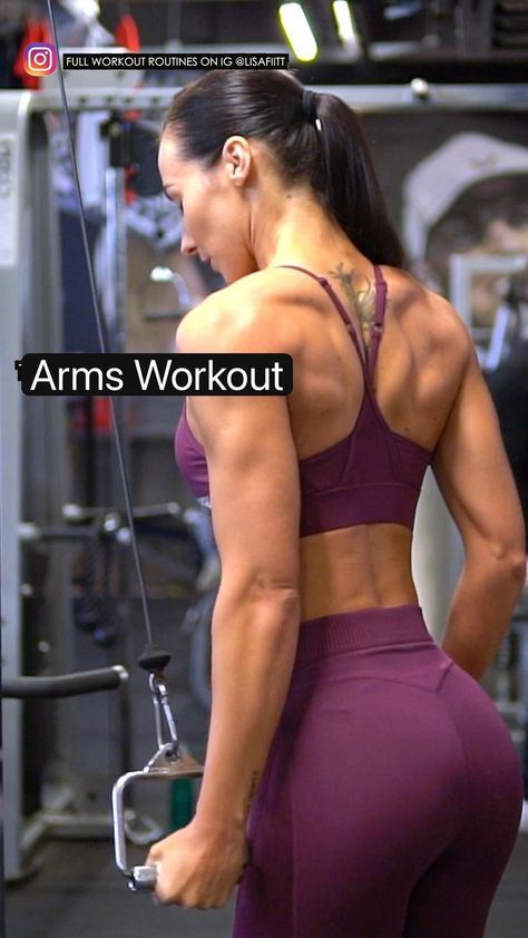 Fitness Physique Female, Tricep And Back Workout Women, Bis Ans Tris Workout, Inner Bicep Workout, Bicep And Back Workout Gym, Arm Excercises Women, Arm Day Women, Tricep Exercises Women, Tris And Bis Workout