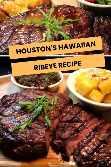 Unlock the secret to savory perfection with Houston's Hawaiian Ribeye recipe. Elevate your grilling game with this tantalizing blend of flavors. Hawaiian Steak Recipe, Hawaiian Ribeye, Hawaiian Steak, Ribeye Recipe, Rib Eye Recipes, Ribeye Steak Recipes, Restaurant Steak, Steak Marinade, Dinner At Home