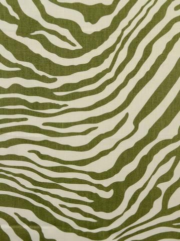 BYZANTINE ZEBRA OLIVE / IVORY Zebra Print, Animal Print, Upholstery, Green, Fabric