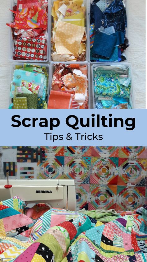 Quilts Using Scrap Fabric, Scrappy Quilts Using 2 1/2 Inch Squares, Quilting With Scraps Simple, Random Scrap Quilt, Quilts Using Fabric Scraps, How To Sew Scrap Fabric Together, Scrap Buster Quilt Patterns, Scrappy Strip Quilts Ideas, Scrappy Quilt Blocks Fabric Scraps