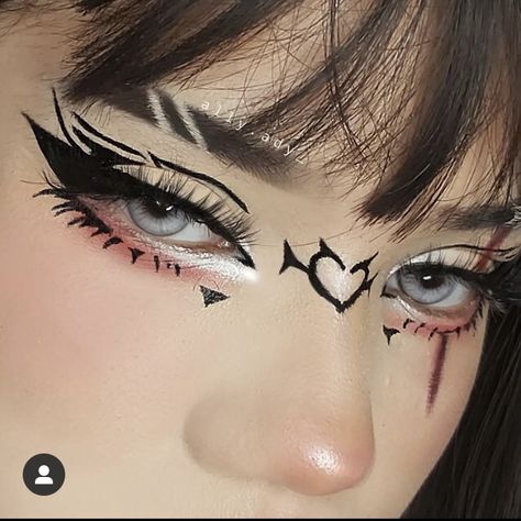 Maquillage Goth, Goth Eye Makeup, Halloweenský Makeup, Anime Eye Makeup, Mekap Mata, Punk Makeup, Cute Eye Makeup, Graphic Makeup, Swag Makeup