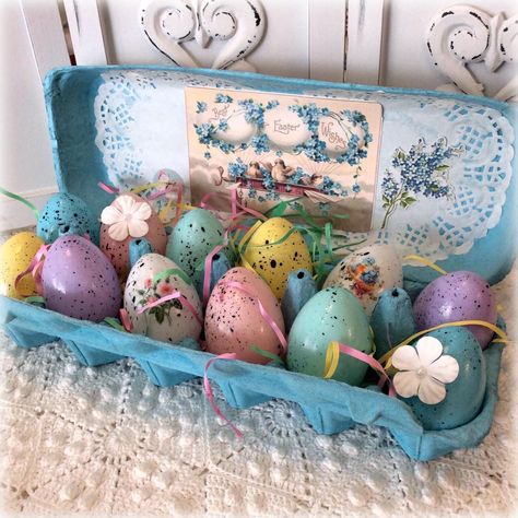 Easter Egg Ideas, Pastel Easter Eggs, Easter Tops, April Easter, Egg Ideas, Shabby Chic Easter, Easy Easter Decorations, Pastel Easter, Pink Cottage