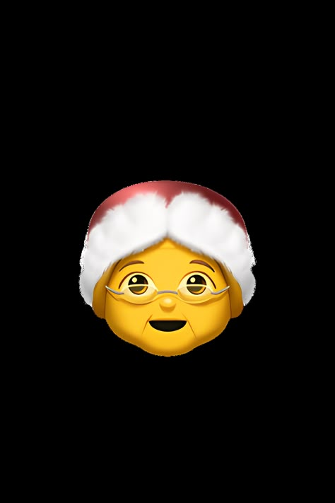 The emoji 🤶 depicts Mrs. Claus, the wife of Santa Claus. She is shown as an older woman with white hair, wearing a red and white Santa hat with a white fur trim. She has rosy cheeks and a warm smile on her face. She is also wearing a red dress with a white apron and white cuffs. Overall, the emoji portrays a jolly and festive image of Mrs. Claus. Iphone Stickers Emoji Christmas, New Christmas Emojis, Holiday Emojis, Christmas Emojis, Woman With White Hair, Emojis Iphone, Apple Emojis, Emoji Christmas, Iphone Emoji