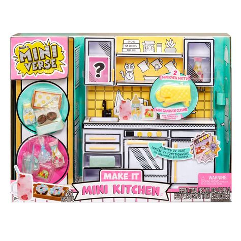 When it comes to the trending food culture space, MGA is whipping up something new. Meet MGA’s Miniverse Make It Mini Kitchen playset where you can create & store all your creations. Miniverse is the only mini collectible that you can PREP, SET & DISPLAY.  Each Mini Kitchen playset comes with realistic mini Mini Appliances, Kitchen Playsets, Mini Verse, Kitchen Playset, Toy Kitchen Set, Mini Oven, Creative Kitchen, Mini Kitchen, Toy Kitchen