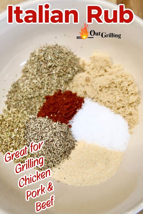 Grilled Chicken Rub, Italian Marinade For Chicken, Grilled Italian Chicken, Chicken Rub Recipes, Italian Seasoning Recipe, Chicken Seasoning Recipes, Pork Chop Recipes Grilled, Grilling Chicken, Dry Rub For Chicken