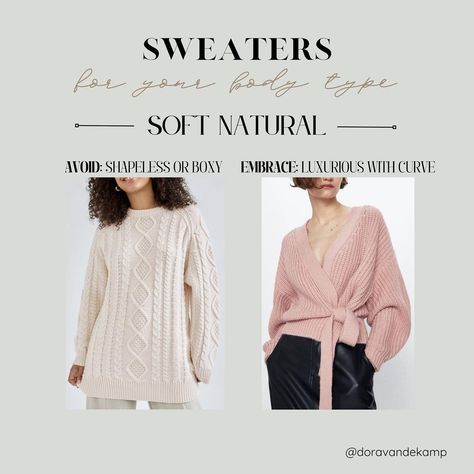 Dora | Image & Style | Color Analysis & Kibbe Body Types | Save this for choosing your best style for sweaters if your Body Typology is SOFT NATURAL #softnatural #sweater #styleblogger… | Instagram Soft Natural Kibbe, Kibbe Body Types, Natural Kibbe, Style Analysis, Outing Outfit, Bright Winter, Soft Autumn, Gray Eyes, Best Style