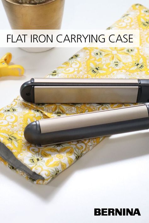 Curling Iron Case Pattern, Curling Iron Travel Case Pattern, Flat Iron Holder Diy, Hot Iron Holder, Curling Iron Storage, Casserole Holder, How To Make Iron, Flat Iron Holder, Curling Iron Holder