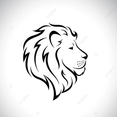 Lion Head Drawing, Lion Drawing Simple, Simple Lion Tattoo, Lion Profile, Small Lion Tattoo, Lion Art Tattoo, Lion Head Tattoos, Lion Illustration, Lion Drawing