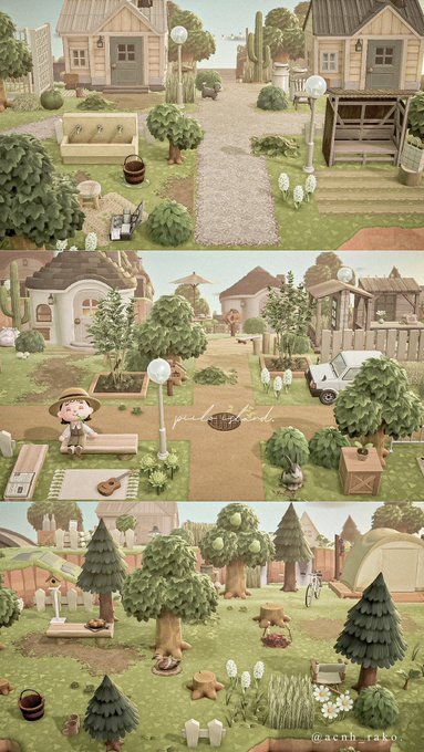 Acnh Natural Island Ideas, Acnh English Countryside, Acnh Gravel Path, Acnh Simple Island, Acnh Natural Path, Acnh Minimalist Island, Acnh Town Hall Ideas, Animal Crossing Islands, Town Acnh