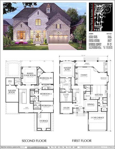 Unique Two Story House Plan, Floor Plans for Large 2 Story Homes, Desi – Preston Wood & Associates House Plans 2 Story, 6 Bedroom House Plans, 2 Story House, Unique House Plans, Little House Plans, Two Story House Plans, Two Story House, Free House Plans, Simple House Plans