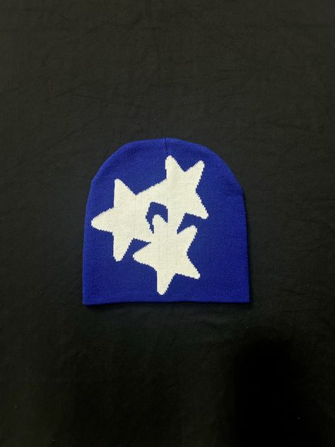 Rare 3 Star Graphic No Cuff Knit Cap Beanie Blue Hat OS Star Beanie, Hype Men, Star Graphic, Youtube Logo, Streetwear Mens, Blue Hat, Knit Cap, Saved Items, Men's Accessories