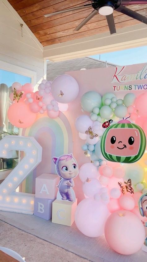 Cocomelon Decor, Festa Cocomelon, Neutral Party, Coco Melon, 2nd Birthday Party For Girl, 1st Birthday Girl Decorations, Cocomelon Birthday