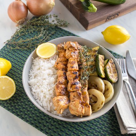 Shish Tawook (or Shish Taouk) with Royal Basmati Rice Shish Tawook, Shish Taouk, Recipes Authentic, Sauce Pot, Food Board, Plain Yogurt, Food Images, Basmati Rice, Pinch Of Salt