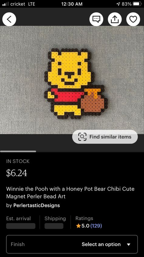 Pooh Bear Perler Beads, Winnie The Pooh Perler Bead Patterns, Little Perler Bead Designs, Winnie The Pooh Perler Beads, Alt Crafts, Hamma Beads Ideas, Melty Bead Patterns, Easy Perler Beads Ideas, Hamma Beads