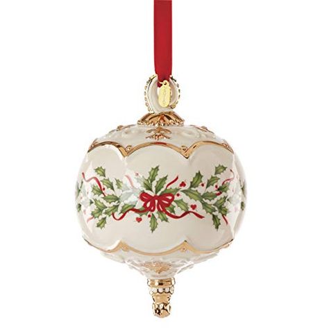 Lenox Annual Ornament Lenox Christmas Ornaments, Lenox Ornaments, Lenox Christmas, Porcelain Christmas Ornaments, Beautiful Christmas Decorations, Porcelain Ornaments, Holiday Red, Christmas Makes, Holiday Ornament