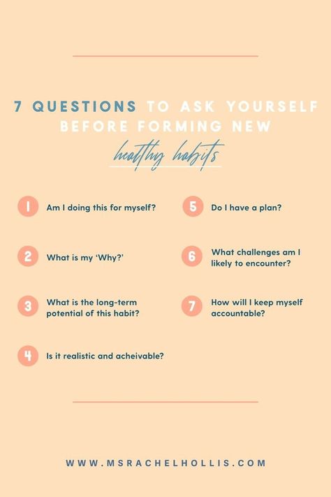 Healthy habits don’t just happen—they start with the right questions. Rachel Hollis shares seven powerful questions to ask yourself before forming habits that can change your life. From focusing on personal development to building a morning routine that works for you, these tips will guide you toward a happier, healthier lifestyle. Get ready to create daily habits that truly support your goals and wellness. Forming Habits, Powerful Questions, I Have A Plan, Rachel Hollis, A Morning Routine, Questions To Ask Yourself, Habit Forming, Healthier Lifestyle, Ask Yourself