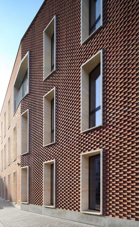 Brick Cladding, Brick Detail, Brick Masonry, Brick Pattern, Leo Tolstoy, Brick Architecture, Brick Facade, Exterior Cladding, Residential Complex