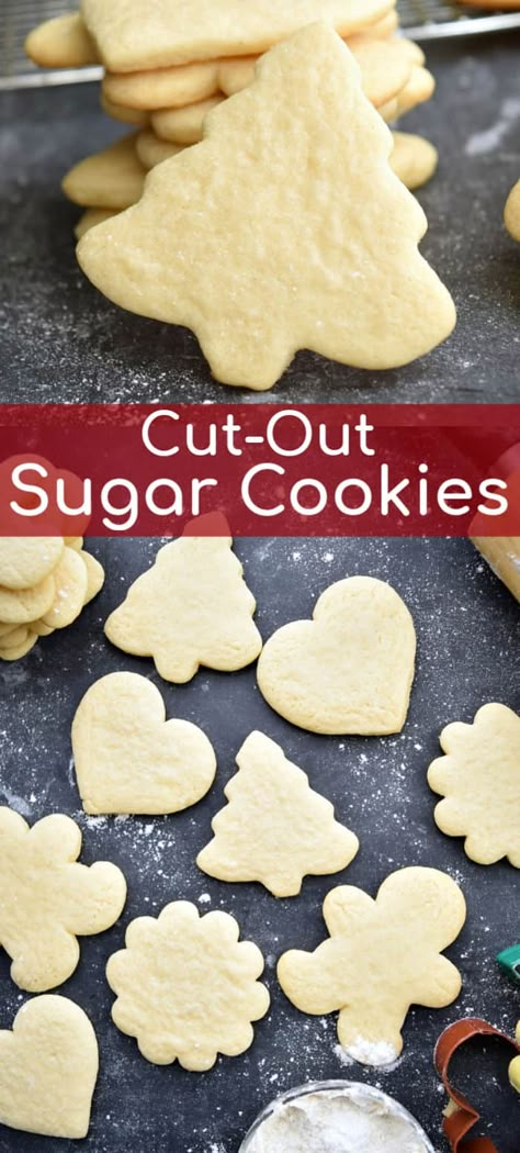 Vintage Sugar Cookie Recipe, Old Fashioned Sugar Cookie Recipe, Old Fashioned Sugar Cookies, Xmas Cookies Recipes, Rolled Sugar Cookie Recipe, Roll Out Sugar Cookies, Cut Out Sugar Cookies, Easy Royal Icing Recipe, Cut Out Sugar