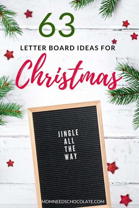 63 Perfect Letter Board Quotes for Christmas | All the best quotes you can use for your letterboard this holiday season! #Letterboard #quotes #christmas #decorating #christmasideas #christmasdecorations #christmasquotes #inspiration Christmas Letter Board Quotes, All The Best Quotes, Quotes For Christmas, Christmas Letter Board, Christian Christmas Quotes, Letter Board Ideas, Letter Board Quotes, Chocolate Quotes, Message Board Quotes