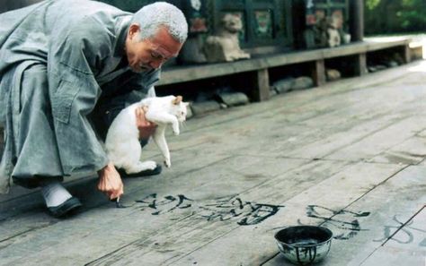 Spring, Summer, Fall, Winter... and Spring - writing with a cat's tail Spring Movie, Old Monk, Be With You Movie, See Movie, Aikido, Movie List, Iconic Movies, Great Movies, Movie Scenes