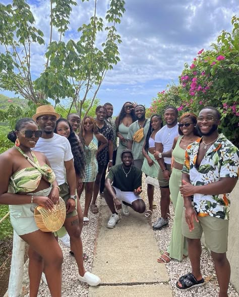 Black Family Vacation Aesthetic, Group Pictures With Friends Black, Group Color Coordinated Outfits, Color Coordinated Outfits Friends, Ethereal Being, Vision 2023, 2024 Manifestation, Black Joy, Coordinates Outfits