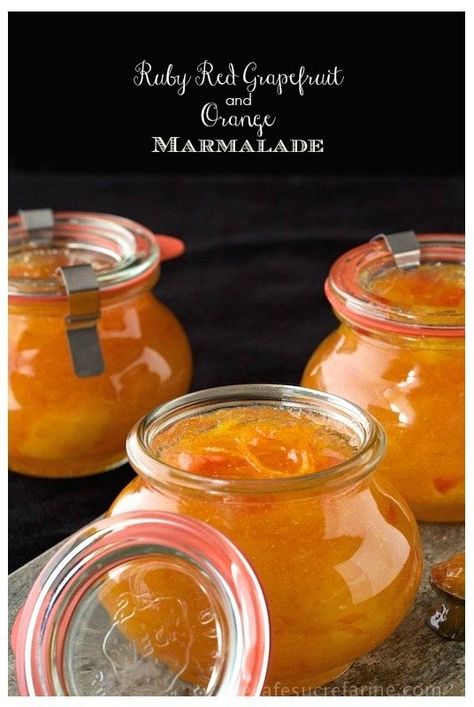 Grapefruit Uses, Vegan Spreads, Grapefruit Marmalade, Marmalade Recipe, Ruby Red Grapefruit, Freezer Jam, Orange Marmalade, Fruit Preserves, English Muffins