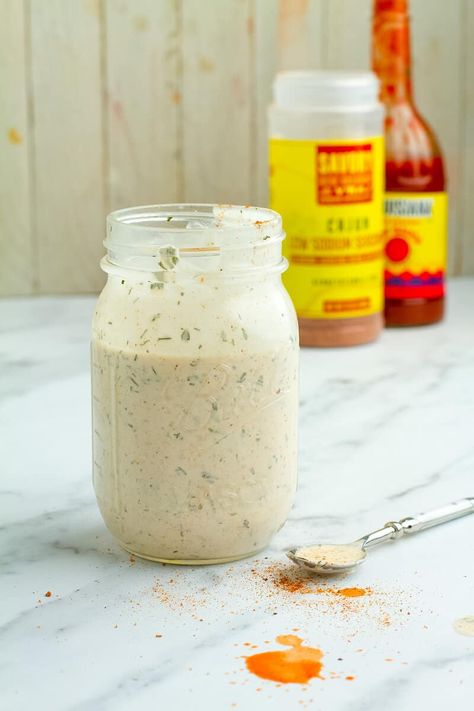 Ranch Dressing Recipe Greek Yogurt, Whole 30 Ranch Dressing, Whole 30 Ranch, Cajun Ranch Dressing, Cajun Ranch Sauce, Chipotle Ranch Dressing Recipe, Cajun Ranch, Whole30 Ranch, Recipe Greek Yogurt