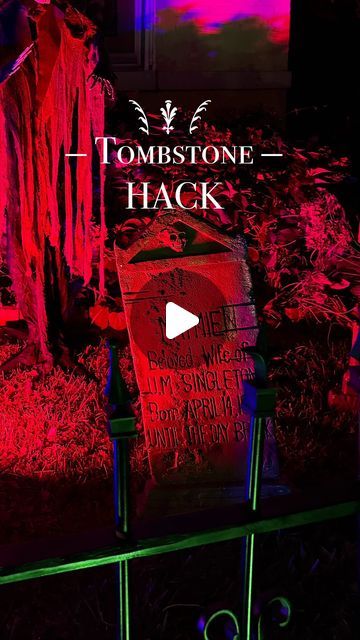 Heather Holman on Instagram: "🪦👻☠��️ TOMBSTONE HACK ☠️👻🪦 ⏬

Get your halloween tombstones to stay in place all season with this simple and cheap hack! 

Supplies list:

Great stuff foam can
Pink fiberglass rebar
Dark grey spray paint
1/2 PVC cut in to 12” sections

#Halloweendecor #everydayhalloween #witchydecor #witchaesthetic #witchyvibes #halloweengraveyard #graveyard #halloweencraft #tombstonediy #halloweenhack #halloweeneveryday" Diy Halloween Graveyard, Halloween Tombstones Diy, Halloween Headstone, Nightmare Factory, Tombstone Diy, Halloween Gravestones, Dollar Tree Halloween Decor, Cheap Halloween Diy, Music Orchestra