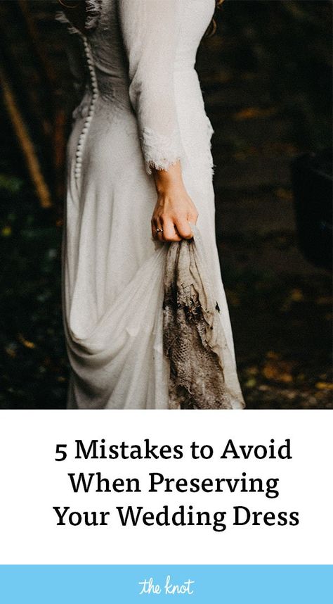 Here are the mistakes to avoid when preserving your wedding dress. From ball gown and lace wedding dresses to vintage and  boho dresses, we have the best way to keep your wedding dress gorgeous forever (or at least until you decide what to do with it). Dresses Illustration, Clean Wedding Dress, Dress Preservation, Wedding Dress Preservation, Luxury Weddings Reception, Wedding Hall, Boho Dresses, Lace Wedding Dresses, Women Magazines