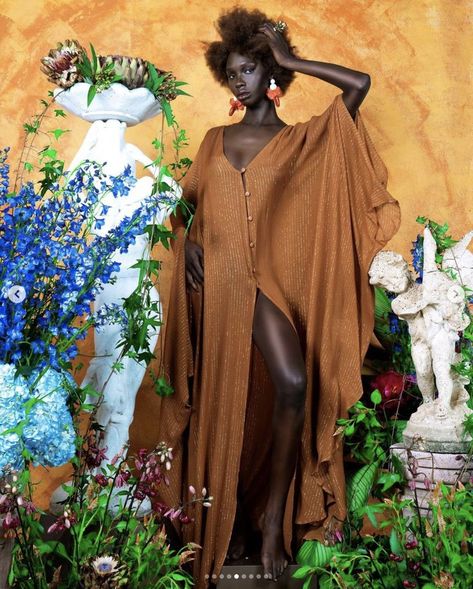 Brown Boho Outfit, Mystic Clothing, Goddess Clothing, African Elegance, Afro Punk Fashion, Goddess Fashion, Goddess Outfit, Lupita Nyongo, Super Yacht