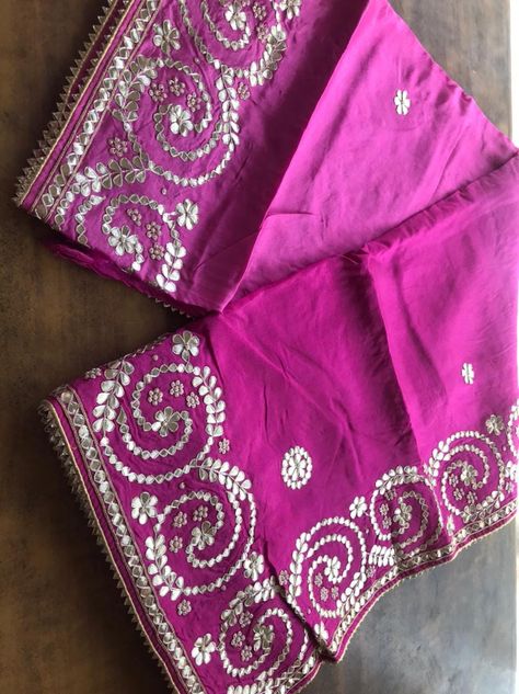 Pure upada silk saree with blouse ready for dispatch with gota Patti work @highlight Akshati Fab Sunita Upada Silk Saree, Gota Patti Work, Handmade Embroidery Designs, Silk Saree With Blouse, Handmade Embroidery, Saree With Blouse, Silk Saree, Silk Sarees, Embroidery Designs