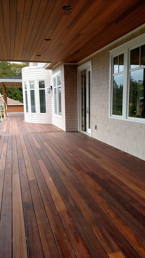 Make your Deck come Anew with Cool Deck Stain Colors deck stain colors mahogany decking applied with penofin exotic hardwood exterior stain in  proportions WTIGJJP Cedar Deck Stain, Stained Deck, Deck Paint Colors, Hidden Deck Fasteners, Deck Stain Colors, Mahogany Decking, Deck Stain, Cedar Deck, Cedar Lumber