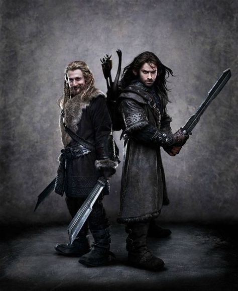 Fili and Kili (Dean O'Gorman and Aidan Turner) | The Hobbit: An Unexpected Journey Hobbit Dwarves, Aidan Turner Kili, Dean O'gorman, Hobbit An Unexpected Journey, John Howe, Fili And Kili, Aiden Turner, The Hobbit Movies, Thorin Oakenshield