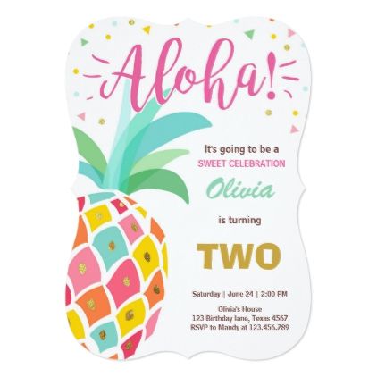 #Pineapple birthday invitation Tropical Luau Hawaii - #birthdayinvitation #birthday #party #invitation #cool #parties #invitations Aloha Graduation Party, Pink And Gold Invitations, Pineapple Birthday Party, Luau Invitations, Tropical Invitations, Pineapple Birthday, Luau Birthday Party, Hawaiian Birthday Party, Fiesta Tropical