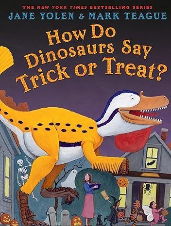 How Do Dinosaurs Say Trick or Treat?: Yolen, Jane, Teague, Mark: 9781338891980: Amazon.com: Books Jane Yolen, Halloween Street, Spooky Decorations, Halloween Adventure, Jack And The Beanstalk, Halloween Time, Halloween Books, A Dinosaur, Holiday Books