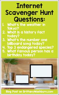 Technology Teaching Resources with Brittany Washburn: 3 Types Of Internet Scavenger Hunts To Use During Distance Learning Internet Scavenger Hunt Middle School, Online Scavenger Hunt, Winter Bucket Lists, Internet Scavenger Hunt, Business Teacher, Kids Indoor Activities, Outdoor Dates, 16 8 Intermittent Fasting, Scavenger Hunt List