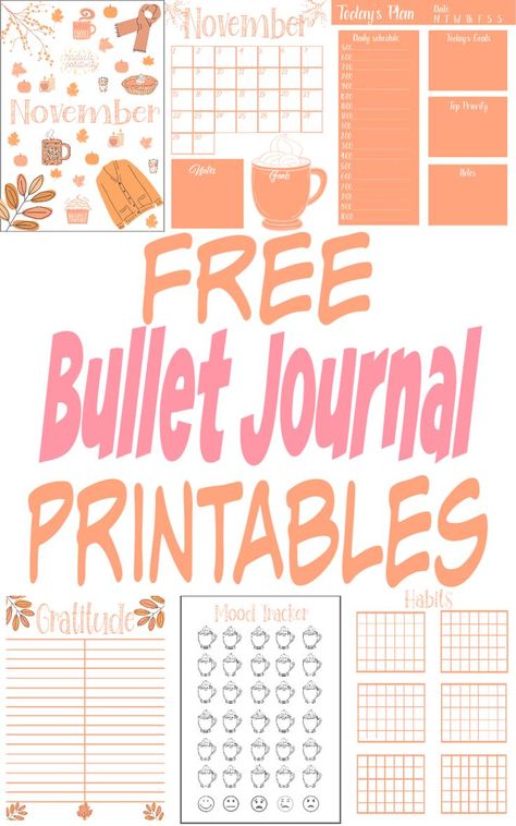 Free bullet journal printables!  #Bulletjournal #Bulletjournalprintables #Freeprintable #Dailyplanner Free Bullet Journal Printables, Fall Bullet Journal, Journal Printables Free, Printable Motivational Quotes, Printable Flower Coloring Pages, Free Planner Templates, Free Printable Quotes, Free Daily Planner, Journal Pages Printable