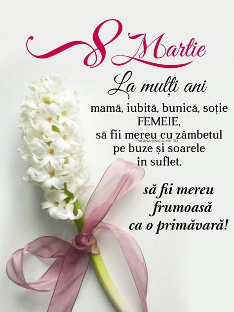 Martisor 1 Martie, La Multi Ani 8 Martie, 1 Martie Martisor Felicitari, La Multi Ani De 8 Martie, Love My Mom Quotes, Romanian Quote, Women's Day Cards, 8 Martie, Special Love Quotes