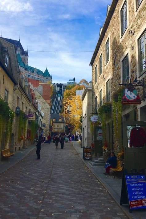 Walking Tour of Old Quebec's Lower Town | Quebec City | Carful of Kids Notre Dame Basilica, Old Quebec, Pedestrian Walkway, French History, Explore Canada, Walled City, New Brunswick, Quebec City, River Boat