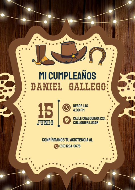 Invitation Template, Birthday Party, Birthday