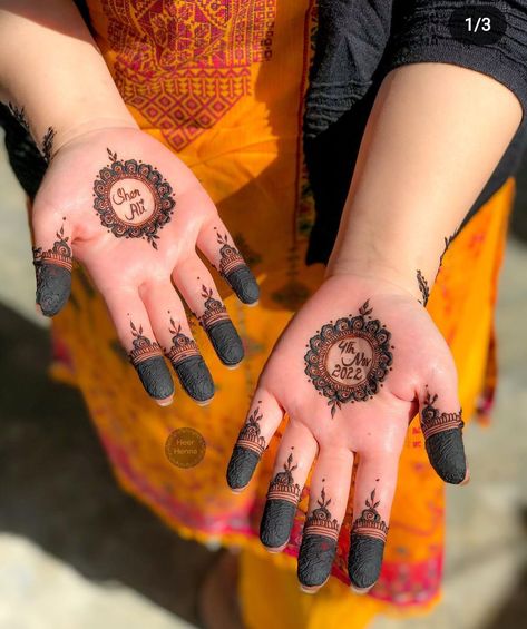 Nikkah Mehndi Designs With Name, Mehndi Designs For Nikkah, Tikki Aesthetic, Tikki Design, Mehndi Aesthetic, Aesthetic Mehndi, Tiki Design, Simple Mehendi Designs, Bridal Mehandi