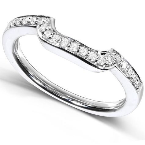 Round Diamond Band 1/10 carat (ctw) in 14K White Gold #carat, #Diamond, #Band, #Paid Contoured Wedding Band, Women's Wedding Bands, Contour Wedding Band, Halo Style Engagement Rings, Ring Inspo, Halo Style, Curved Wedding Band, Jewelry Wedding Rings, October Wedding