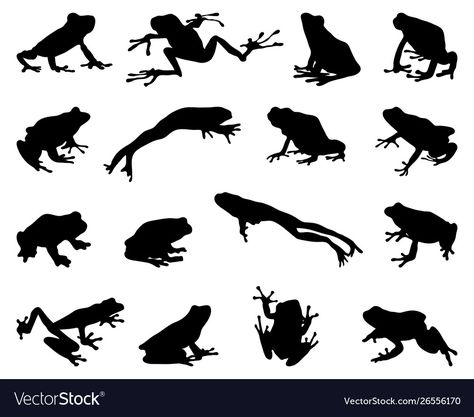 Frog Background, Frog Silhouette, Dart Frog, Black Silhouette, Frogs, Dart, Image Illustration, Habitat, Appliques