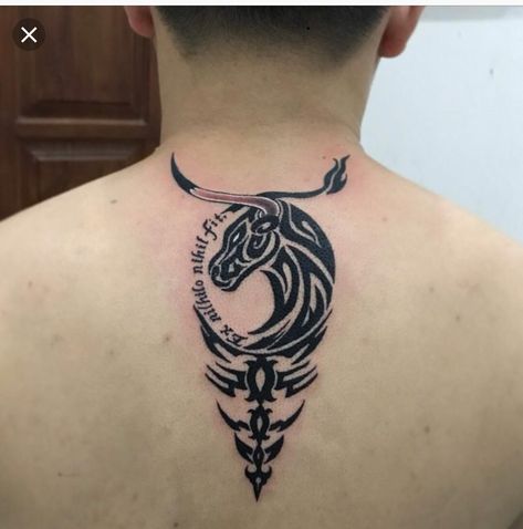 Taurus Bull Tattoos, Back Tattoo Women Spine, Tattoo Journal, Chicanas Tattoo, Taurus Tattoo, Horoscope Tattoos, Taurus Tattoos, Bull Tattoos, Tattoo Inspiration Men