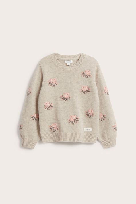 This cozy wool jumper showcases a loose-knit design adorned with jacquard-knit flowers. It features ribbed details at the sleeve cuffs, hem, and neckline, along with a neck tape for added comfort. Finished with the Newbie label, this sweater is also available in matching styles for siblings and mothers.
Contains 100% certified wool.
This product contains RWS certified wool, certified by Control Union 1209888.
Fabric: 100% WoolWash 30° mildKeep away from fire Matching Sibling Outfits, Wardrobe Sale, Bow Women, Bloomers Shorts, Rose Sweater, Knitted Flowers, Jacquard Knit, Skirted Swimwear, Wool Sweater