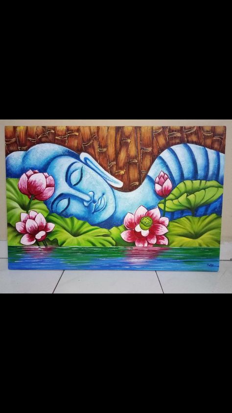 Meaning Full Painting Ideas, Latest Painting Ideas, Buddha Rangoli Designs, Canvas Drawings Acrylics, Indian Art Paintings Galleries, Buddha Rangoli, Canvas Buddha Paintings, Bhudha Pics Painting Easy, Easy Buddha Canvas Painting