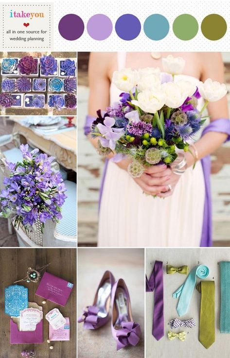 green, lilac,indigo,purple, teal wedding colours palette | shades of purple green blue wedding board | itakeyou.co.uk Lilac Wedding Colors, Colours Palette, Wedding Color Schemes Blue, Blue Purple Wedding, Teal Wedding Colors, Purple And Green Wedding, Wedding Color Palettes, Best Wedding Colors, Wedding Colors Purple