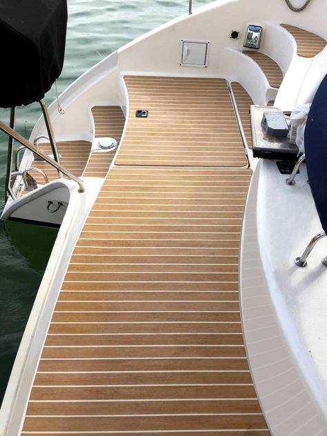 Nautical Decking Colors | Nuteak Boat Flooring Sea Deck Boat Flooring, Boat Flooring Ideas, Fake Wood, Teak Flooring, Natural Flooring, Sport Boats, Houseboat, Outdoor Porch, Motor Yacht