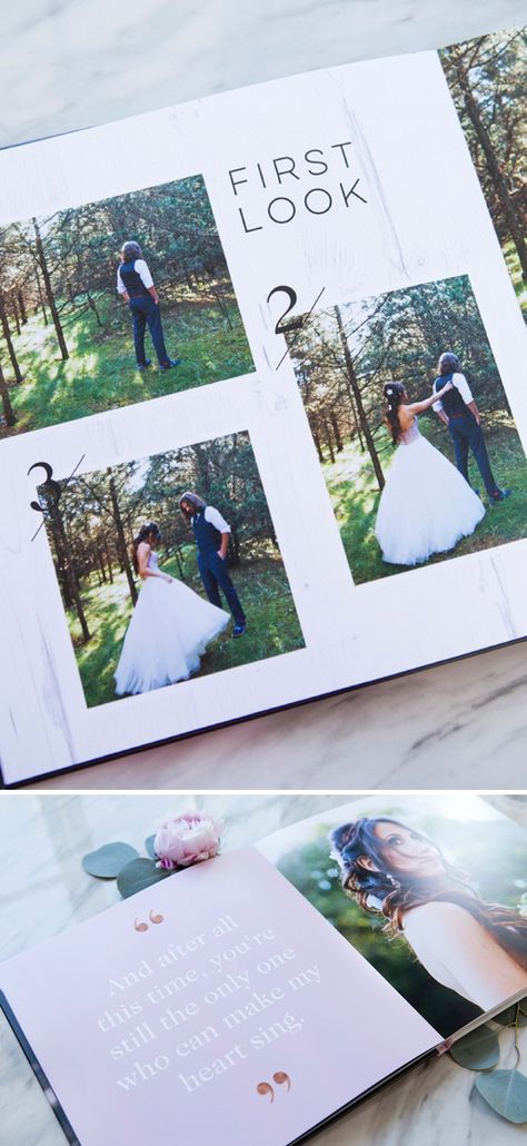 Wedding Photo Keepsake Ideas, Wedding Photo Book Ideas, Wedding Photo Album Ideas, Wedding Album Ideas, Diy Wedding Album, Shutterfly Photo Book, Wedding Photo Book, Wedding Memory Book, Wedding Photo Sharing