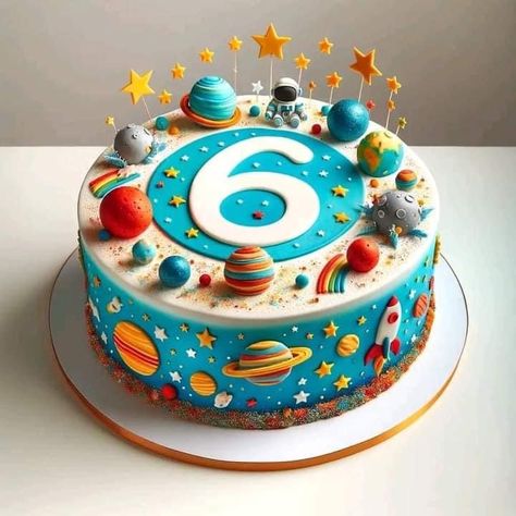 Universe Birthday Cake, Universe Birthday Theme, Diy Space Cake, Space Cakes Kids Boy Birthday, Planet Birthday Cake, Space Theme Birthday Cake, Birthday Cake For Boy, Space Themed Cake, Space Birthday Cake